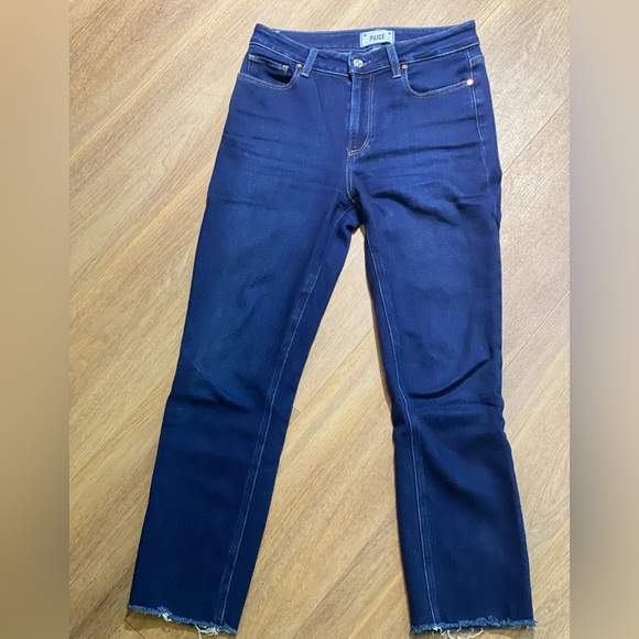 Paige Denim Cindy Cropped Raw Hem Sz 27 - Picture 9 of 13